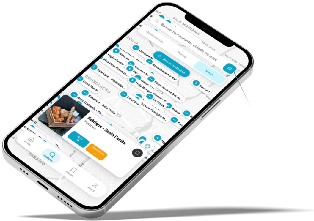 Mapa interativo do app