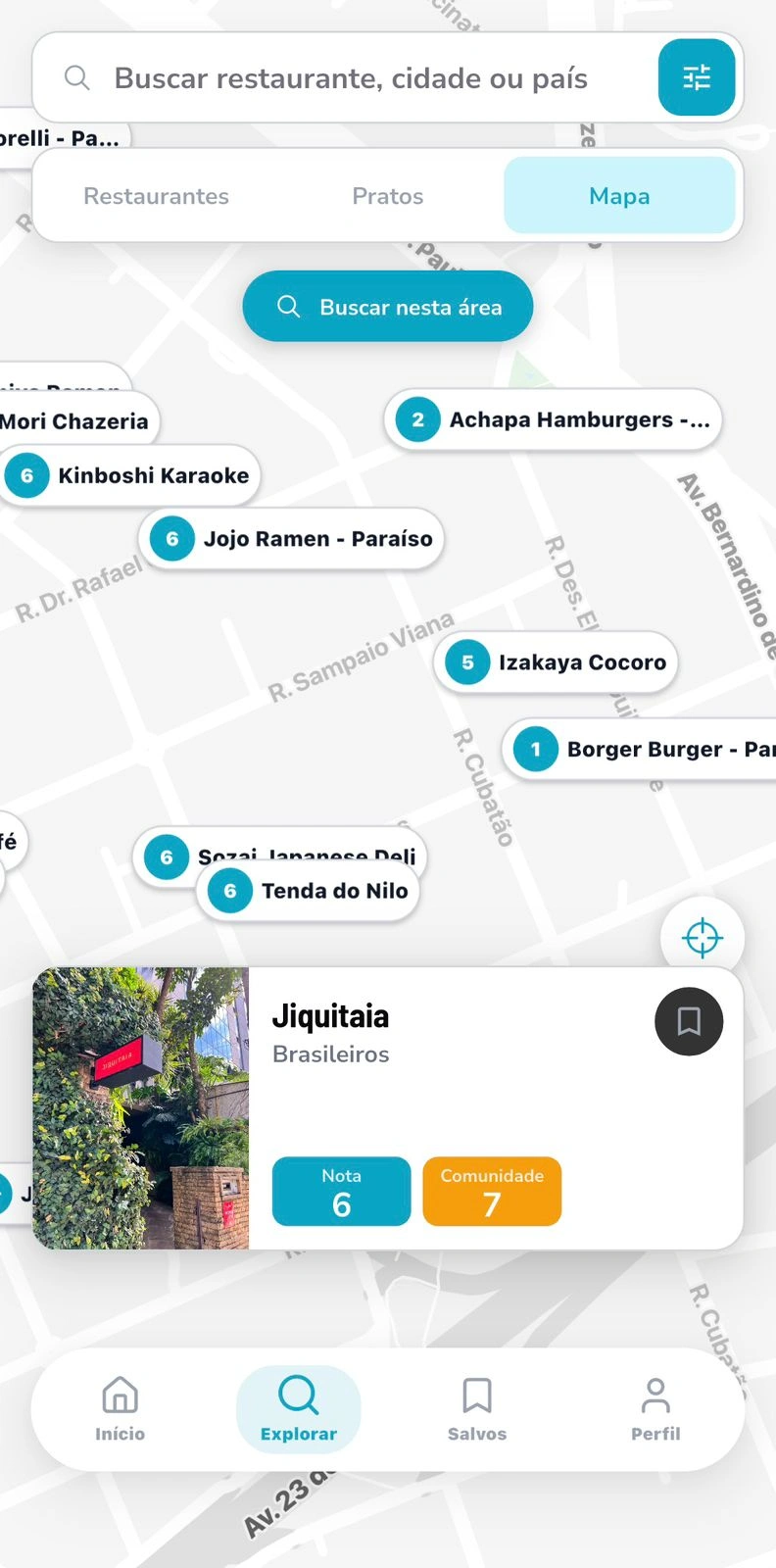 Mapa interativo